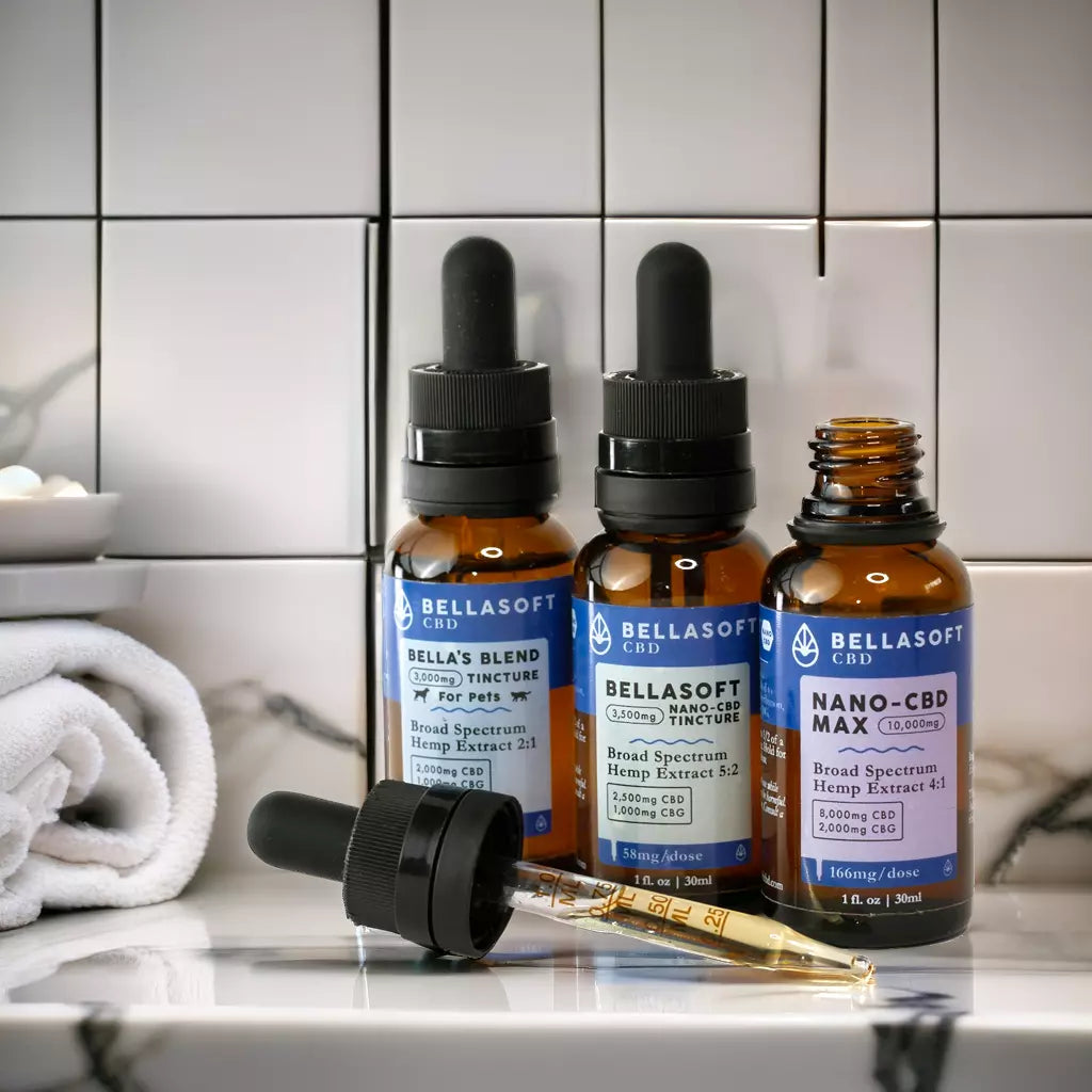 The Industry's Best CBD Tinctures by Bellasoft CBD - Ultra Pure, Broad Spectrum Blend - Available in 3,500mg and 10,000mg